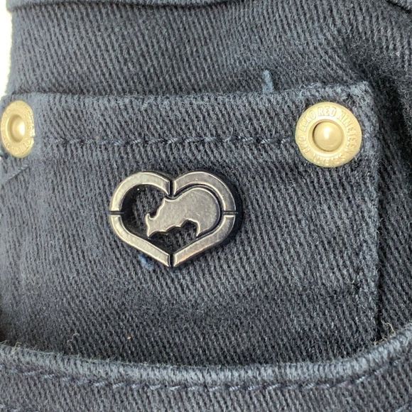 Womens Echo Red Navy Jeans Size 7 Tall Jr Straight Low Rise Stretch 4052 Denim - Picture 4 of 10